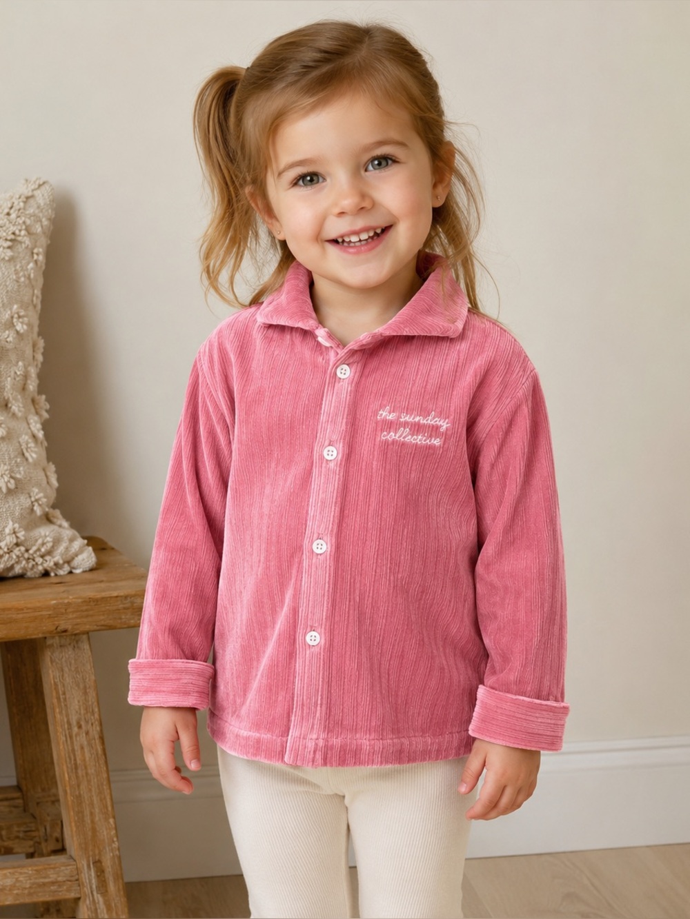 NWT The Sunday Collective Velour Cord Top Brick Dust